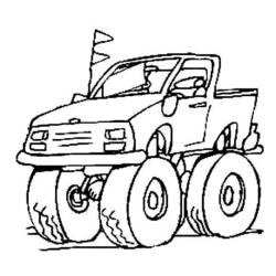 Coloriage Camion Monstre (Transport) #141357 à imprimer et colorier