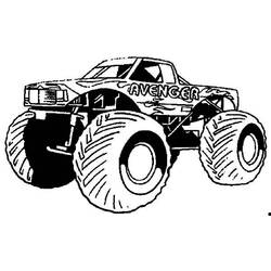 Dessin à colorier: Camion Monstre (Transport) #141375 - Coloriages à Imprimer Gratuits