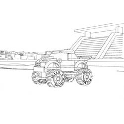 Dessin à colorier: Camion Monstre (Transport) #141394 - Coloriages à Imprimer Gratuits