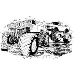 Dessin à colorier: Camion Monstre (Transport) #141424 - Coloriages à Imprimer Gratuits