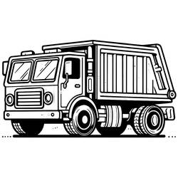 Dessin à colorier: Camion Poubelle (Transport) #202051 - Coloriages à Imprimer Gratuits