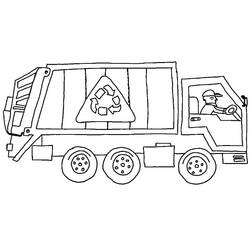 Dessin à colorier: Camion Poubelle (Transport) #202071 - Coloriages à Imprimer Gratuits