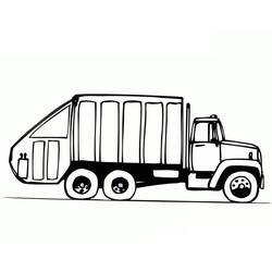 Dessin à colorier: Camion Poubelle (Transport) #202073 - Coloriages à Imprimer Gratuits