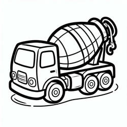 Dessin à colorier: Camion Toupie (Transport) #220932 - Coloriages à Imprimer Gratuits