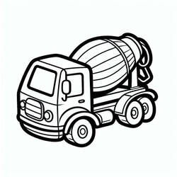 Dessin à colorier: Camion Toupie (Transport) #220933 - Coloriages à Imprimer Gratuits