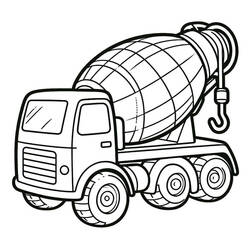 Dessin à colorier: Camion Toupie (Transport) #220934 - Coloriages à Imprimer Gratuits