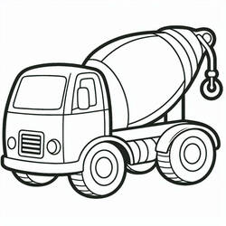 Dessin à colorier: Camion Toupie (Transport) #220938 - Coloriages à Imprimer Gratuits