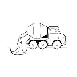 Dessin à colorier: Camion Toupie (Transport) #220939 - Coloriages à Imprimer Gratuits