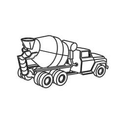 Dessin à colorier: Camion Toupie (Transport) #220942 - Coloriages à Imprimer Gratuits