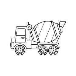 Dessin à colorier: Camion Toupie (Transport) #220944 - Coloriages à Imprimer Gratuits