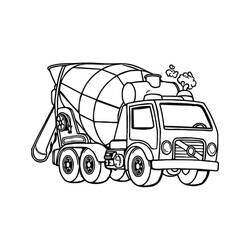 Dessin à colorier: Camion Toupie (Transport) #220947 - Coloriages à Imprimer Gratuits