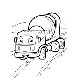 Dessin à colorier: Camion Toupie (Transport) #220949 - Coloriages à Imprimer Gratuits