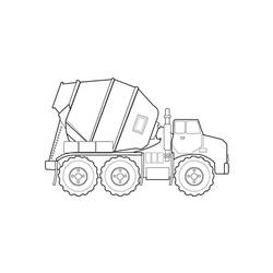 Dessin à colorier: Camion Toupie (Transport) #220950 - Coloriages à Imprimer Gratuits