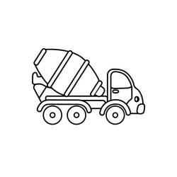 Dessin à colorier: Camion Toupie (Transport) #220954 - Coloriages à Imprimer Gratuits