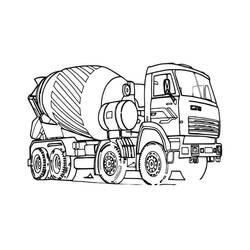 Dessin à colorier: Camion Toupie (Transport) #220957 - Coloriages à Imprimer Gratuits