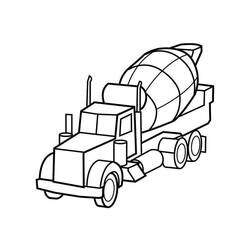 Dessin à colorier: Camion Toupie (Transport) #220960 - Coloriages à Imprimer Gratuits