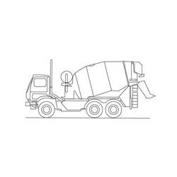 Dessin à colorier: Camion Toupie (Transport) #220961 - Coloriages à Imprimer Gratuits