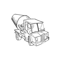 Dessin à colorier: Camion Toupie (Transport) #220963 - Coloriages à Imprimer Gratuits