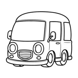 Dessin à colorier: Camionnette (Transport) #145095 - Coloriages à imprimer