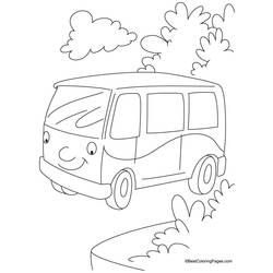 Dessin à colorier: Camionnette (Transport) #145105 - Coloriages à Imprimer