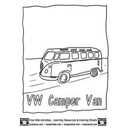 Dessin à colorier: Camionnette (Transport) #145136 - Coloriages à Imprimer