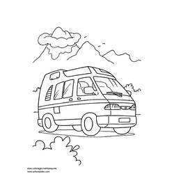 Dessin à colorier: Camionnette (Transport) #145261 - Coloriages à Imprimer Gratuits