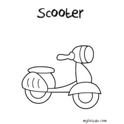 Dessin à colorier: Cyclomoteur (Transport) #139543 - Coloriages à Imprimer Gratuits