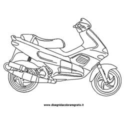 Dessin à colorier: Cyclomoteur (Transport) #139553 - Coloriages à Imprimer Gratuits