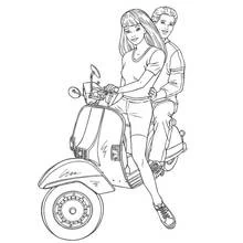 Dessin à colorier: Cyclomoteur (Transport) #139557 - Coloriages à Imprimer Gratuits