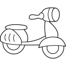 Dessin à colorier: Cyclomoteur (Transport) #139567 - Coloriages à Imprimer Gratuits