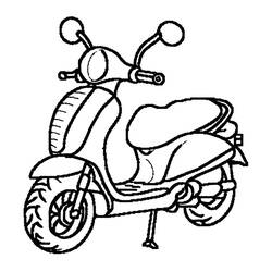 Dessin à colorier: Cyclomoteur (Transport) #207552 - Coloriages à Imprimer Gratuits