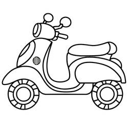 Dessin à colorier: Cyclomoteur (Transport) #207553 - Coloriages à Imprimer Gratuits