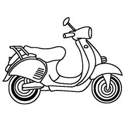 Dessin à colorier: Cyclomoteur (Transport) #207556 - Coloriages à Imprimer Gratuits