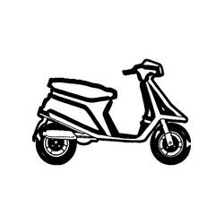 Dessin à colorier: Cyclomoteur (Transport) #207558 - Coloriages à Imprimer Gratuits