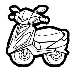 Dessin à colorier: Cyclomoteur (Transport) #207559 - Coloriages à Imprimer Gratuits