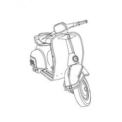 Dessin à colorier: Cyclomoteur (Transport) #207560 - Coloriages à Imprimer Gratuits