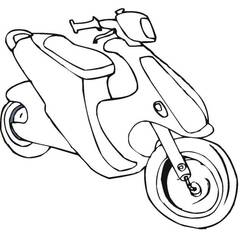 Dessin à colorier: Cyclomoteur (Transport) #207562 - Coloriages à Imprimer Gratuits