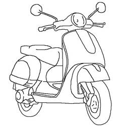 Dessin à colorier: Cyclomoteur (Transport) #207564 - Coloriages à Imprimer Gratuits