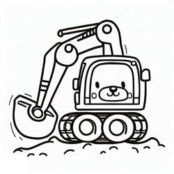 Dessin à colorier: Excavatrice (Transport) #187890 - Coloriages à Imprimer Gratuits