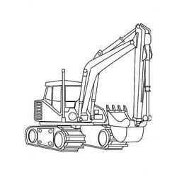 Dessin à colorier: Excavatrice (Transport) #187893 - Coloriages à Imprimer Gratuits