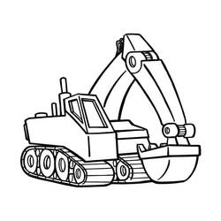 Dessin à colorier: Excavatrice (Transport) #187894 - Coloriages à Imprimer Gratuits