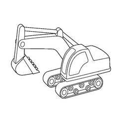 Dessin à colorier: Excavatrice (Transport) #187896 - Coloriages à Imprimer Gratuits