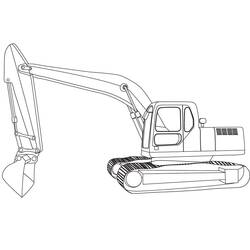 Dessin à colorier: Excavatrice (Transport) #187900 - Coloriages à Imprimer Gratuits