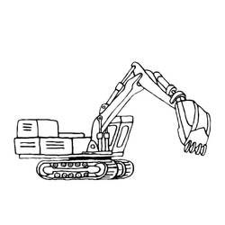 Dessin à colorier: Excavatrice (Transport) #187901 - Coloriages à Imprimer Gratuits