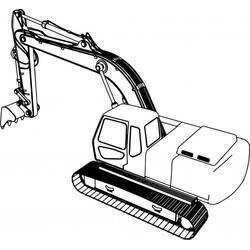 Dessin à colorier: Excavatrice (Transport) #187907 - Coloriages à Imprimer Gratuits