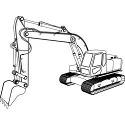 Dessin à colorier: Excavatrice (Transport) #187908 - Coloriages à Imprimer Gratuits