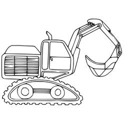 Dessin à colorier: Excavatrice (Transport) #187910 - Coloriages à Imprimer Gratuits