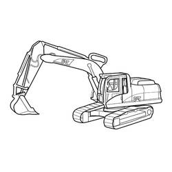 Dessin à colorier: Excavatrice (Transport) #187912 - Coloriages à Imprimer Gratuits