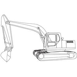 Dessin à colorier: Excavatrice (Transport) #187914 - Coloriages à Imprimer Gratuits