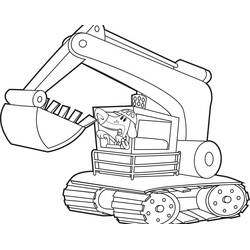 Dessin à colorier: Excavatrice (Transport) #187916 - Coloriages à Imprimer Gratuits